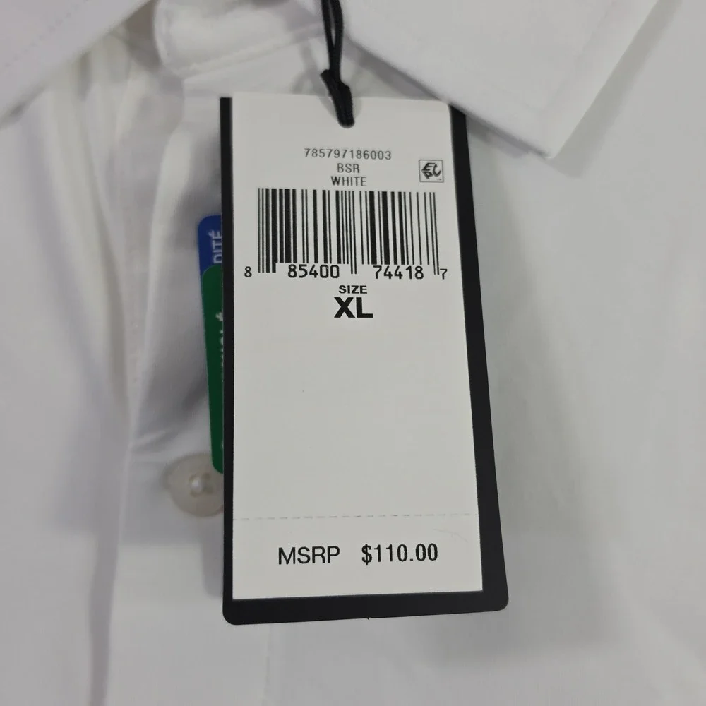 Ralph Lauren RLX Performance Golf Polo Wicking Men's XL White NEW Tennis NWT